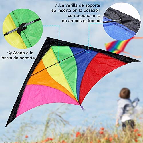 Anpro Gran Cometa para Niños y Adultos- Fácil de Volar con Viento Fuerte o una Suave Brisa Velas Niños Anpro Gran Cometa para Niños y Adultos- Fácil de Volar con Viento Fuerte o una Suave Brisa Velas Niños