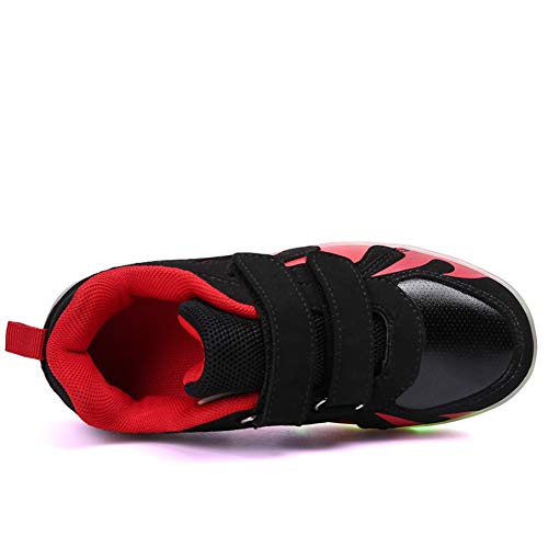 Ansel-UK LED Zapatos Verano Ligero Transpirable Alta 7 Colores USB Carga Luminosas Flash Deporte de Zapatillas con Luces Los Mejores Regalos para Niñas Niños Cumpleaños Navidad Reyes Mango