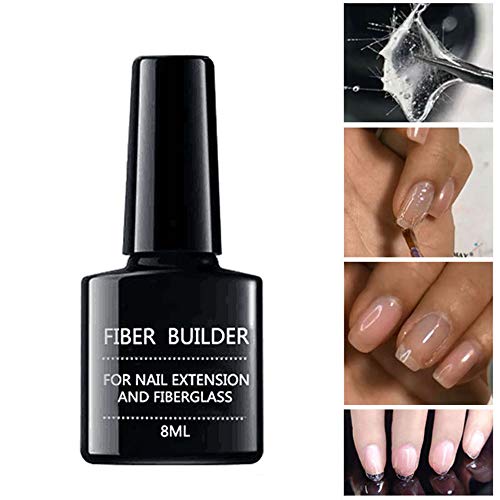 Anself 10Pcs Nail Extension Consejos de Fibra de Vidrio +Gel de Construcción de Fibra