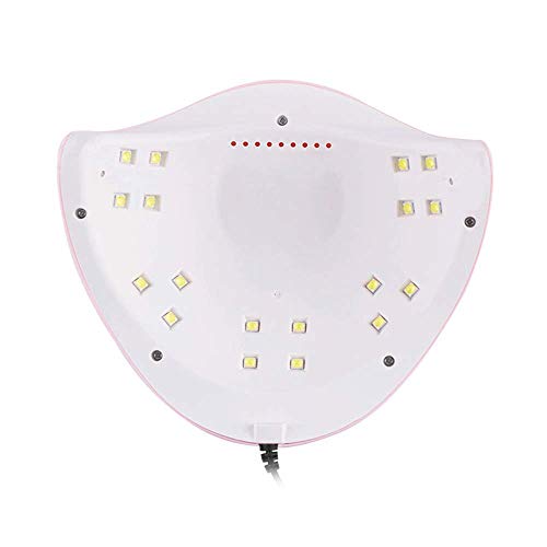 Anself 54W Secador de Uñas de Gel Lámpara LED UV Uñas Máquina de Curado, 3 modos de tiempo 30/60/90 Segundos USB Lámpara de Luz LED para Manicura y Pedicura, Rosa