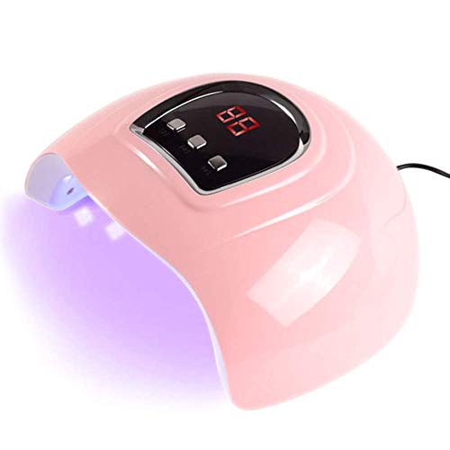 Anself 54W Secador de Uñas de Gel Lámpara LED UV Uñas Máquina de Curado, 3 modos de tiempo 30/60/90 Segundos USB Lámpara de Luz LED para Manicura y Pedicura, Rosa