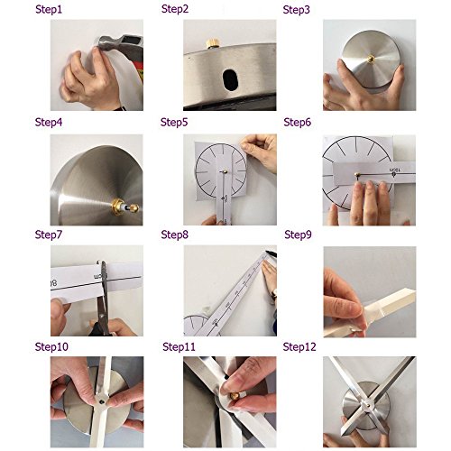 Anself ¡Creativo! DIY Reloj de pared extraíble de dígitos simples del efecto de espejo de acrílico vidrio de decal para la decoración del hogar Anself ¡Creativo! DIY Reloj de pared extraíble de dígitos simples del efecto de espejo de acrílico vidrio de decal para la decoración del hogar