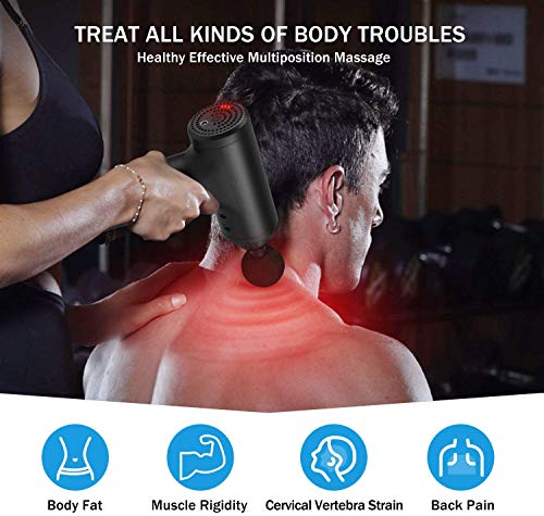 Anself Pistola Masajeadora Muscular, Massage Gun Masajeador Profesional de Percusión de Tejido Profundo con Pistola de Masaje de 4 Cabezas, para Aliviar el Dolor Muscular, Recuperación Física Anself Pistola Masajeadora Muscular, Massage Gun Masajeador Profesional de Percusión de Tejido Profundo con Pistola de Masaje de 4 Cabezas, para Aliviar el Dolor Muscular, Recuperación Física