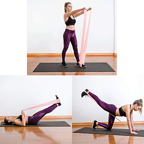 Ansemen Bandas Elasticas Fitness Resistencia Bandas - Ejercicios para Yoga, Pilates, Crossfit, Estiramientos, Fisioterapia, Entrenamiento de Fuerza