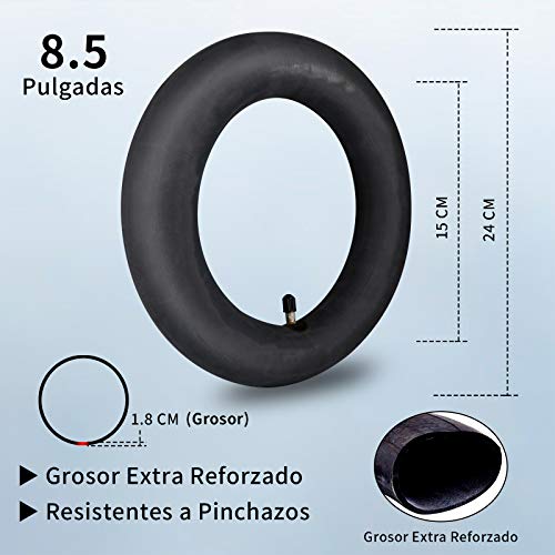 ANSENI Pack Cámara de Aire 10" y Ruedas de 10 Pulgadas de Reemplazo para Patinete Electrico de 10 Pulgadas,Neumáticos de Repuestos, Actualización de la Rueda Xiaomi M365 8,5" a 10"