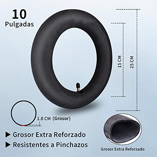 ANSENI Pack Cámara de Aire 10" y Ruedas de 10 Pulgadas de Reemplazo para Patinete Electrico de 10 Pulgadas,Neumáticos de Repuestos, Actualización de la Rueda Xiaomi M365 8,5" a 10" ANSENI Pack Cámara de Aire 10" y Ruedas de 10 Pulgadas de Reemplazo para Patinete Electrico de 10 Pulgadas,Neumáticos de Repuestos, Actualización de la Rueda Xiaomi M365 8,5" a 10"