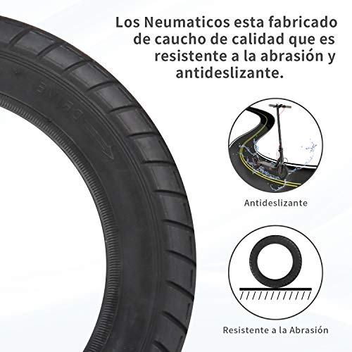 ANSENI Pack Cámara de Aire 10" y Ruedas de 10 Pulgadas de Reemplazo para Patinete Electrico de 10 Pulgadas,Neumáticos de Repuestos, Actualización de la Rueda Xiaomi M365 8,5" a 10"