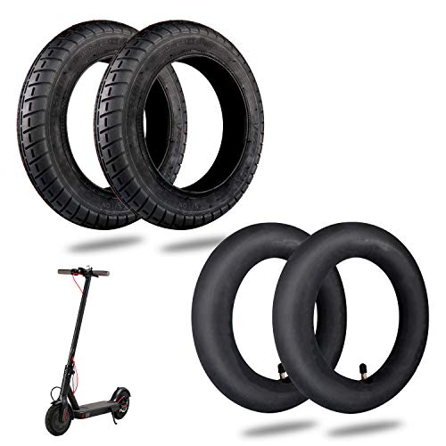 ANSENI Pack Cámara de Aire 10" y Ruedas de 10 Pulgadas de Reemplazo para Patinete Electrico de 10 Pulgadas,Neumáticos de Repuestos, Actualización de la Rueda Xiaomi M365 8,5" a 10"