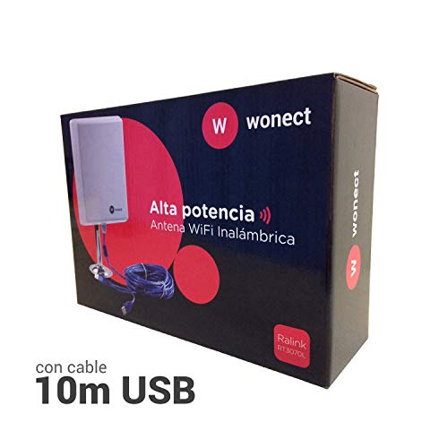 ANTENA WONECT 10 METROS PANEL PLANAR 36DBI EXTERNA COMPATIBLE AUDITORIA CHIPSET RALINK 3070 EXTERIOR CON 10M CABLE USB ACTIVO ANTENA WONECT 10 METROS PANEL PLANAR 36DBI EXTERNA COMPATIBLE AUDITORIA CHIPSET RALINK 3070 EXTERIOR CON 10M CABLE USB ACTIVO