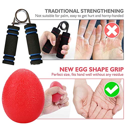 Anti estrés Bolas, 3 Piezas Fortalecedor de Mano Pelota de Agarre, Pelota de Alivio de estrés - Huevo para Ejercicios y Rehabilitación Fortalecimiento de Manos y Dedos Anti estrés Bolas, 3 Piezas Fortalecedor de Mano Pelota de Agarre, Pelota de Alivio de estrés - Huevo para Ejercicios y Rehabilitación Fortalecimiento de Manos y Dedos