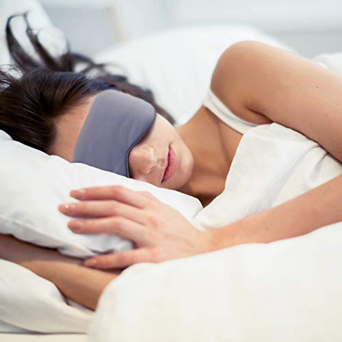 Antifaz para dormir para mujeres y hombres, máscara para dormir 3D contorneada para dormir, 100 % opaca, ultra suave transpirable con correa ajustable suave y cómoda, para sombra de ojos y persiana