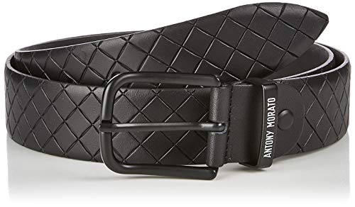 Antony Morato Cintura In Pelle H.35mm Cinturón, Negro (NERO 9000), No Aplica (Talla del fabricante: Large) para Hombre