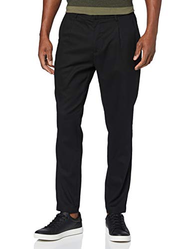 Antony Morato Pantalone Carrot con Pences, Negro (Nero 9000), 40 (Talla del Fabricante: 44) para Hombre