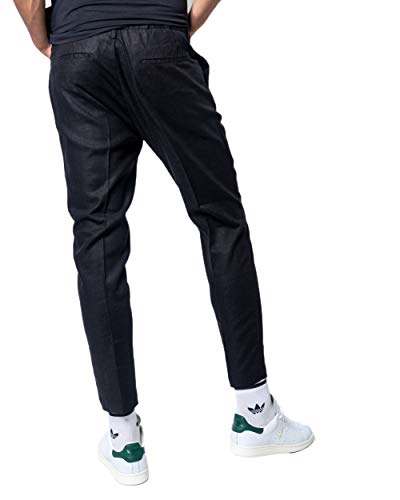 Antony Morato - Pantalones de hombre Carrot con pences mmtr00546-fa800126 Negro XL Antony Morato - Pantalones de hombre Carrot con pences mmtr00546-fa800126 Negro XL