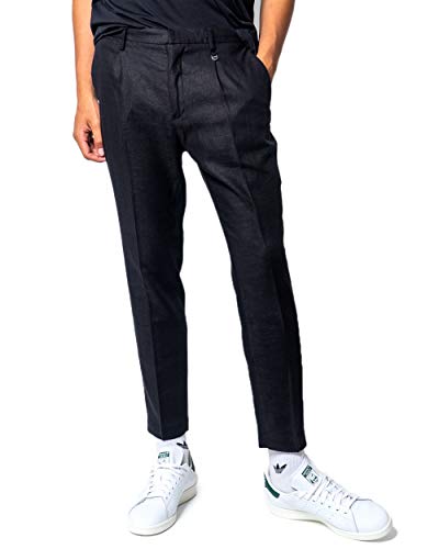 Antony Morato - Pantalones de hombre Carrot con pences mmtr00546-fa800126 Negro XL Antony Morato - Pantalones de hombre Carrot con pences mmtr00546-fa800126 Negro XL
