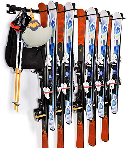 ANTOPY Soporte para Almacenamiento de esquí, Soporte de Pared para Snowboard para el hogar y el Garaje, Soporte para organización, 10 Pares