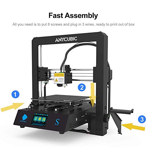 ANYCUBIC Mega S Impresora 3D Tamaño de impresión 210 x 210 x 205 mm Con Ultrabase calefactada Pantalla táctil de 3.5" Funciona con TPU/PLA/ABS