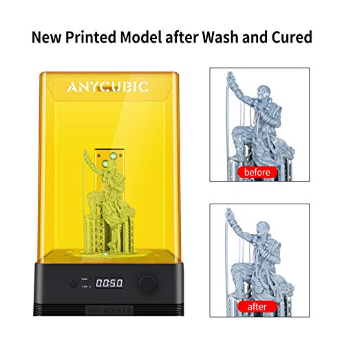 ANYCUBIC Wash & Cure Machine 2.0 para Resina Impresora 3D Versión mejorada de la Máquina de Lavado y Curado 2 en 1 para Impresoras Photon S Mono Mars LCD DLP SLA para Curar con Luz UV Lavar Modelo 3D