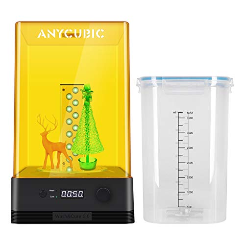 ANYCUBIC Wash & Cure Machine 2.0 para Resina Impresora 3D Versión mejorada de la Máquina de Lavado y Curado 2 en 1 para Impresoras Photon S Mono Mars LCD DLP SLA para Curar con Luz UV Lavar Modelo 3D