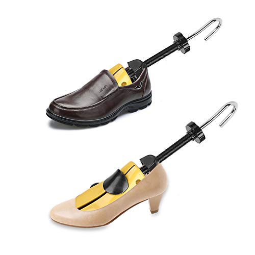 Anyeat Hormas para Zapatos, 1 par Árbol del zapato Árbol del zapato ajustable ajustable con cuerno de zapato para hombres y mujeres, (Amarillo, 40-47)