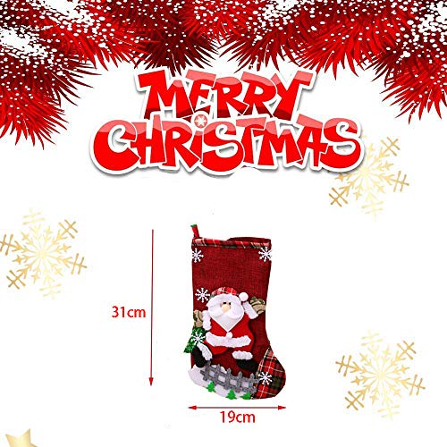 Anyingkai 4pcs Calcetín de Navidad,Calcetines Navidad Chimenea,Calcetín de Navidad Bolsa,Navidad Chimenea,Chimenea Navidad Decorativa,Calcetines de Navidad para Colgar