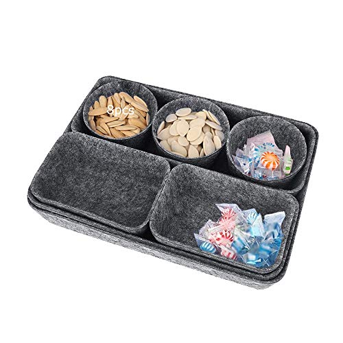 Anyingkai 8 Pcs Organizador de Cajones de Fieltro,Organizador Cajones Escritorio,Almacenaje en Cajones,Almacenamiento Desmontable Caja,Almacenaje Gris (Gris Oscuro) Anyingkai 8 Pcs Organizador de Cajones de Fieltro,Organizador Cajones Escritorio,Almacenaje en Cajones,Almacenamiento Desmontable Caja,Almacenaje Gris (Gris Oscuro)