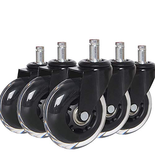 Anyke Ruedas para Sillas de Oficina 11X22mm Ruedas de Repuesto Caster Silencioso Rolling Rotación de 360 Grados 5Pcs Anyke Ruedas para Sillas de Oficina 11X22mm Ruedas de Repuesto Caster Silencioso Rolling Rotación de 360 Grados 5Pcs
