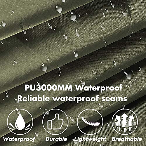 Anyoo Poncho de Lluvia Reusable de Ripstop transpirante Ligero a Prueba de Agua Multiuso Impermeable con Capucha de Lona de Tienda de Campaña Ideal para el Aire Libre Campamento Excursionismo y Pesca Anyoo Poncho de Lluvia Reusable de Ripstop transpirante Ligero a Prueba de Agua Multiuso Impermeable con Capucha de Lona de Tienda de Campaña Ideal para el Aire Libre Campamento Excursionismo y Pesca