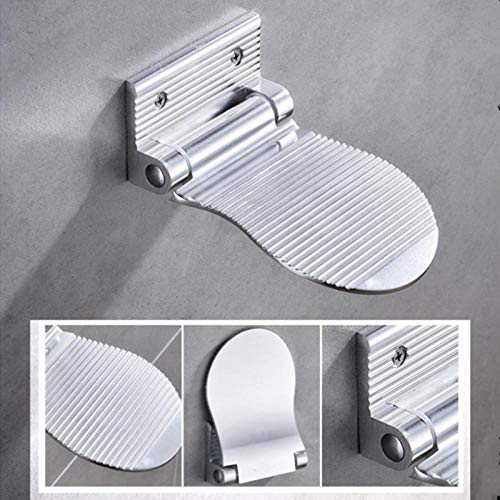 AOBAMA Baño Ducha Reposapiés Afeitado Pierna Step Aid Grip Holder Pedal Step Ventosa Antideslizante Pedal Wash Feet Accesorios-Plata