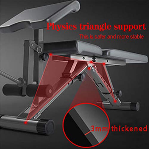 Aocay Abdominales Banco Inclinado, Fitness Banco, Banco de Musculacion Plegable Respaldo Ajustable y Cojín del Asiento Carga Maxima 350kg Negro