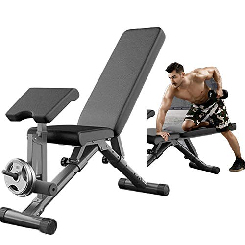 Aocay Abdominales Banco Inclinado, Fitness Banco, Banco de Musculacion Plegable Respaldo Ajustable y Cojín del Asiento Carga Maxima 350kg Negro