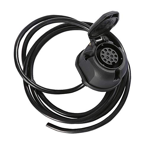 AOHEWEI 13 Pines Zócalo del Remolque Cableado Precableado Conectores 13 Vías con 8 Hilos Cable 2M Adaptador Electrico para Camion RV Caravana U Otro Vehículo Comercial (zócalo del Remolque B) AOHEWEI 13 Pines Zócalo del Remolque Cableado Precableado Conectores 13 Vías con 8 Hilos Cable 2M Adaptador Electrico para Camion RV Caravana U Otro Vehículo Comercial (zócalo del Remolque B)