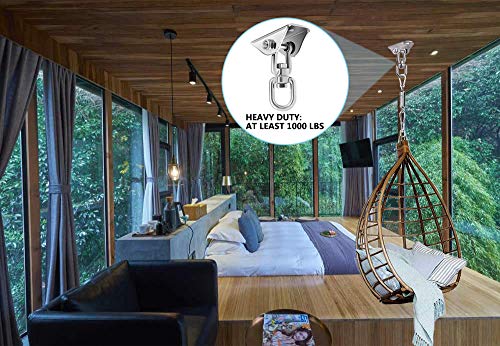 Aoligei Tarea Pesada Ganchos de Techo,Capacidad 450Kg Ganchos de suspensión giratorios de 360°, 304 Acero Inoxidable,Utilizado para Hamaca,Sillón Colgante,Yoga Aereo,Sacos de Boxeo Aoligei Tarea Pesada Ganchos de Techo,Capacidad 450Kg Ganchos de suspensión giratorios de 360°, 304 Acero Inoxidable,Utilizado para Hamaca,Sillón Colgante,Yoga Aereo,Sacos de Boxeo