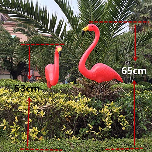 Aomerrt Decoración de jardín Artificial Rojo/Rosa Flamencos Patio Adorno de Paisaje Patio de pájaros Césped Plástico Decoración Animal, Rosa