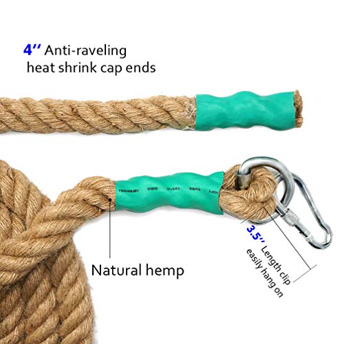 Aoneky Cuerda para Trepar de Yute - 30/40mm, 3-9M, Cuerda de Escalada con Mosquetón, Cuerda de Trepa para Crossfit Entrenamiento Gimnasio (30mm×7,5m) Aoneky Cuerda para Trepar de Yute - 30/40mm, 3-9M, Cuerda de Escalada con Mosquetón, Cuerda de Trepa para Crossfit Entrenamiento Gimnasio (30mm×7,5m)