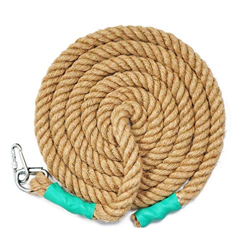 Aoneky Cuerda para Trepar de Yute - 30/40mm, 3-9M, Cuerda de Escalada con Mosquetón, Cuerda de Trepa para Crossfit Entrenamiento Gimnasio (30mm×7,5m) Aoneky Cuerda para Trepar de Yute - 30/40mm, 3-9M, Cuerda de Escalada con Mosquetón, Cuerda de Trepa para Crossfit Entrenamiento Gimnasio (30mm×7,5m)