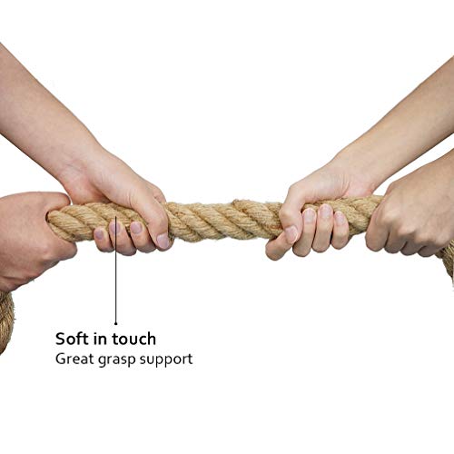 Aoneky Cuerda para Trepar de Yute - 30/40mm, 3-9M, Cuerda de Escalada con Mosquetón, Cuerda de Trepa para Crossfit Entrenamiento Gimnasio (30mm×7,5m) Aoneky Cuerda para Trepar de Yute - 30/40mm, 3-9M, Cuerda de Escalada con Mosquetón, Cuerda de Trepa para Crossfit Entrenamiento Gimnasio (30mm×7,5m)