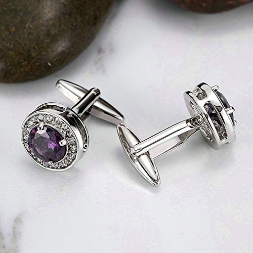 Aooaz Gemelos Caballero Gemelos Acero Cristal Redondo Gemelos Camisa Hombre Boda Gemelos Camisa Novio Gemelos Camisa Hombre Rock Plata Púrpura Aooaz Gemelos Caballero Gemelos Acero Cristal Redondo Gemelos Camisa Hombre Boda Gemelos Camisa Novio Gemelos Camisa Hombre Rock Plata Púrpura