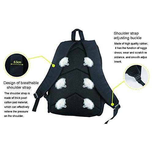 AOOEDM Backpack - Mochila Escolar Elegante para Ejercicios, Solo Trabajo Duro, Frase de afirmación Deportiva Positiva y mancuerna Decorativa inspiradora para niños, 11 'L x 5' W x 17 'H