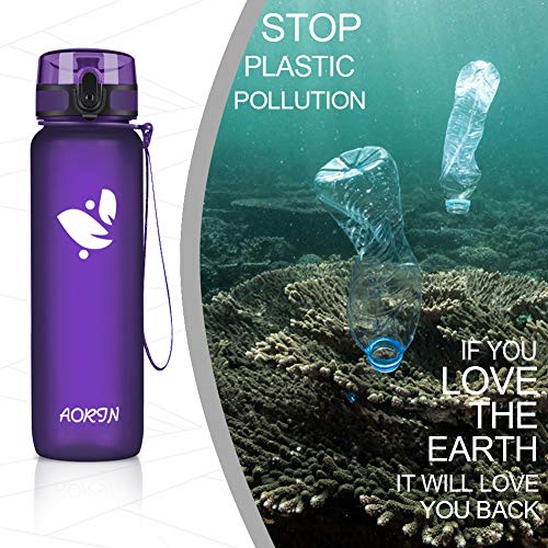 AORIN Botella de Agua Deportiva-350ml/500ml/750ml/1000ml-Botella Agua Ninos Sin BPA,Impermeable y Reutilizable,Aplicar a Deportiva, Gimnasio, Trekking,Botella Agua Bicicleta (17oz Orchid) AORIN Botella de Agua Deportiva-350ml/500ml/750ml/1000ml-Botella Agua Ninos Sin BPA,Impermeable y Reutilizable,Aplicar a Deportiva, Gimnasio, Trekking,Botella Agua Bicicleta (17oz Orchid)