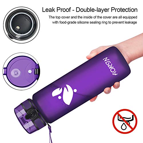 AORIN Botella de Agua Deportiva-350ml/500ml/750ml/1000ml-Botella Agua Ninos Sin BPA,Impermeable y Reutilizable,Aplicar a Deportiva, Gimnasio, Trekking,Botella Agua Bicicleta (17oz Orchid) AORIN Botella de Agua Deportiva-350ml/500ml/750ml/1000ml-Botella Agua Ninos Sin BPA,Impermeable y Reutilizable,Aplicar a Deportiva, Gimnasio, Trekking,Botella Agua Bicicleta (17oz Orchid)
