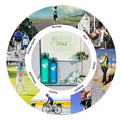 AORIN Botella de Agua Deportiva-350ml/500ml/750ml/1000ml-Botella Agua Ninos Sin BPA,Impermeable y Reutilizable,Aplicar a Deportiva, Gimnasio, Trekking,Botella Agua Bicicleta (17oz Orchid) AORIN Botella de Agua Deportiva-350ml/500ml/750ml/1000ml-Botella Agua Ninos Sin BPA,Impermeable y Reutilizable,Aplicar a Deportiva, Gimnasio, Trekking,Botella Agua Bicicleta (17oz Orchid)