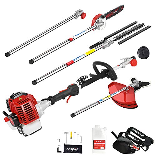 AOSOME Desbrozadora Gasolina Multifuncion 5 en 1 - Cortasetos Telescopica, Motosierras Podadora Altura, Poste de Extensión - 2 Tiempos (2,2kW 3HP 52CC), Herramienta de Exterior Jardinería Profesional AOSOME Desbrozadora Gasolina Multifuncion 5 en 1 - Cortasetos Telescopica, Motosierras Podadora Altura, Poste de Extensión - 2 Tiempos (2,2kW 3HP 52CC), Herramienta de Exterior Jardinería Profesional