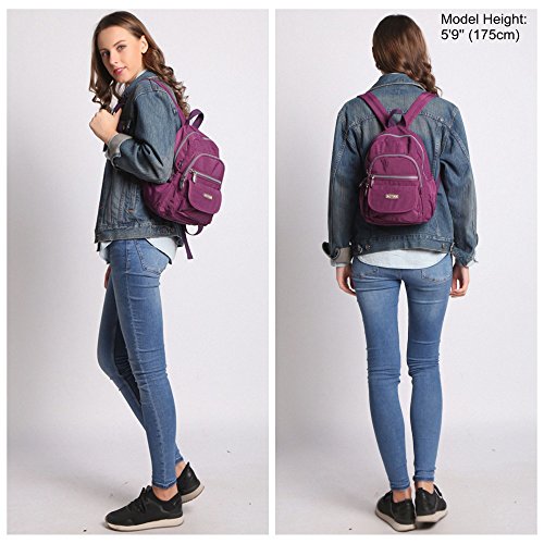 AOTIAN Mujer Mini Nailon Mochilas 7 litros, Morado AOTIAN Mujer Mini Nailon Mochilas 7 litros, Morado