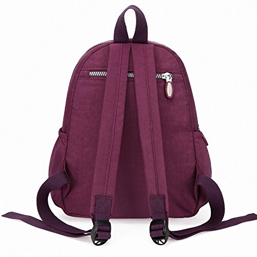 AOTIAN Mujer Mini Nailon Mochilas 7 litros, Morado