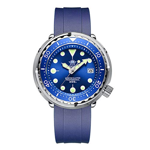 AOUVIK Reloj automático Luminoso para Hombre, Reloj mecánico, Bisel de cerámica, Relojes de Buceo de 300 M, Reloj para Hombre, Regalos para papá y Amigo,A