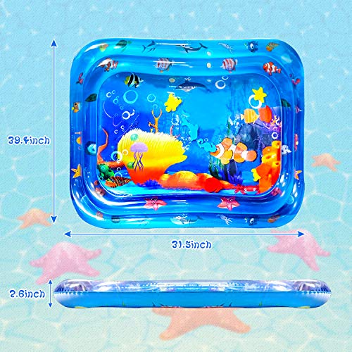 aovowog Cojín de Agua Inflable 100 * 80cm,Alfombra Inflable del Agua para Bebé Inflable Tapete de Bebés Estera de Agua de PVC Entretenimiento de Agua y la Estimulación del Crecimiento de Bebé aovowog Cojín de Agua Inflable 100 * 80cm,Alfombra Inflable del Agua para Bebé Inflable Tapete de Bebés Estera de Agua de PVC Entretenimiento de Agua y la Estimulación del Crecimiento de Bebé