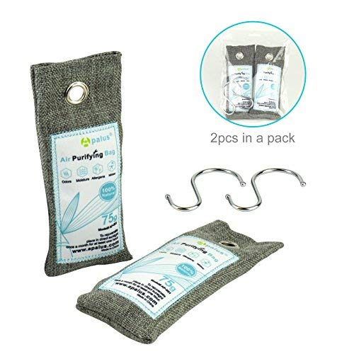 APALUS Bolsa Desodorante para Zapatos, Bolsa De Carbón Activo De Bambú, Elimina los Olores de Zapatos,Deshumidificador Y Purificador De Aire. Bolsas de Gimnasio, Areneros de Gatos, 75GX2 APALUS Bolsa Desodorante para Zapatos, Bolsa De Carbón Activo De Bambú, Elimina los Olores de Zapatos,Deshumidificador Y Purificador De Aire. Bolsas de Gimnasio, Areneros de Gatos, 75GX2