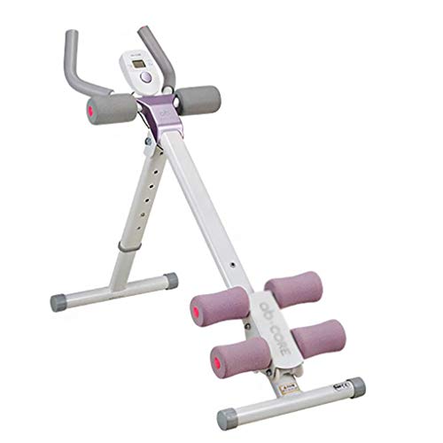 Aparato de Abdominales Altura Ajustable AB Core Trainer Entero Abdominal Cuerpo Máquina de Entrenamiento Cintura Crujiente Core Toner Pierna Muslos Tallas de Nalgas Shaper con Monitor LCD