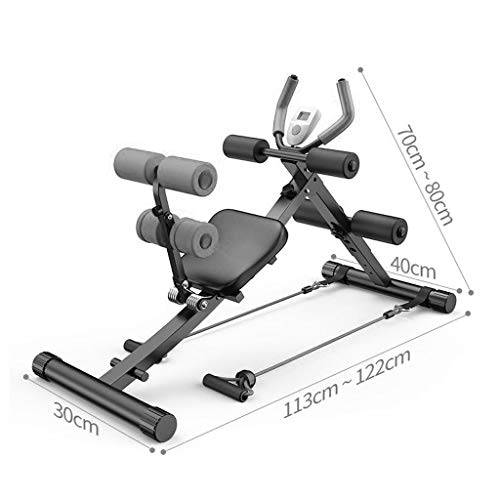 Aparato de Abdominales Entrenadores Abdominales AB AB Máquina de Entrenamiento Inicio Equipo de Gimnasio, Altura Ajustable AB Trainer, Pierna Plegable Fitness Might Shaper LCD Contador LCD